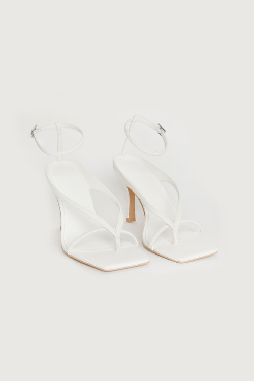 Strappy Heel Sandals - White - PEDRO US